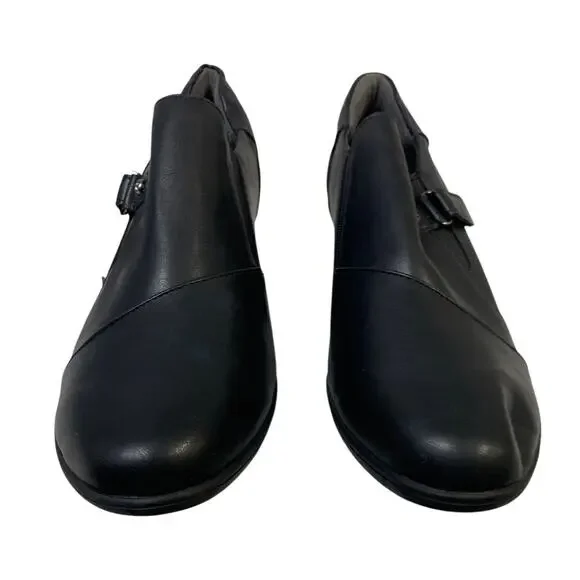 New JBU Womens Size 9 Black 1.5" Heel Ankle Bootie Round Toe Comfort Shoes - Picture 5 of 6